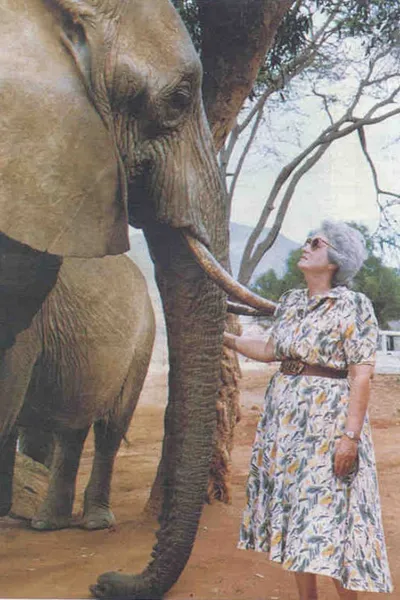 Daphné Scheldrick et éléphant