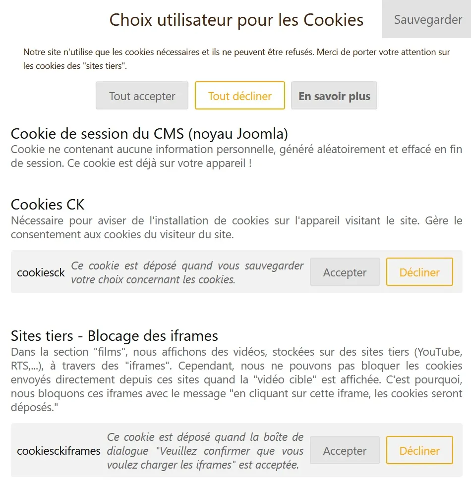 Consentement aux cookies